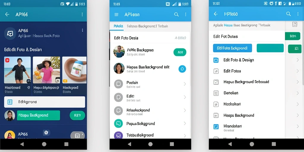 Antarmuka aplikasi Hapus Background API66 yang intuitif dan mudah digunakan.
