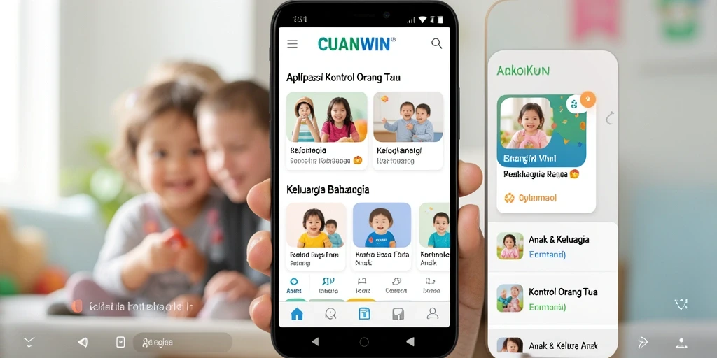 Antarmuka aplikasi CUANWIN yang ramah pengguna untuk kontrol orang tua.