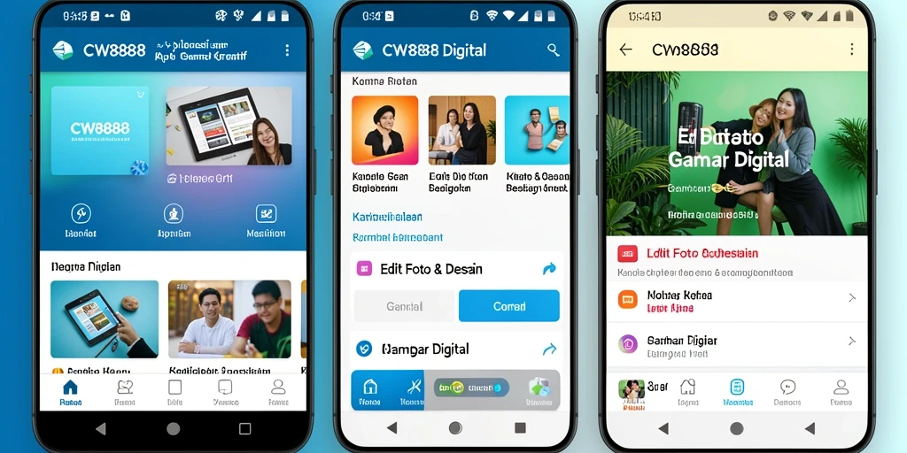Tampilan antarmuka CW8888 yang modern dan ramah pengguna.
