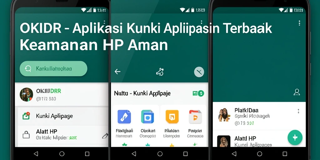 Tampilan utama OKIDR dengan antarmuka intuitif untuk kunci aplikasi.