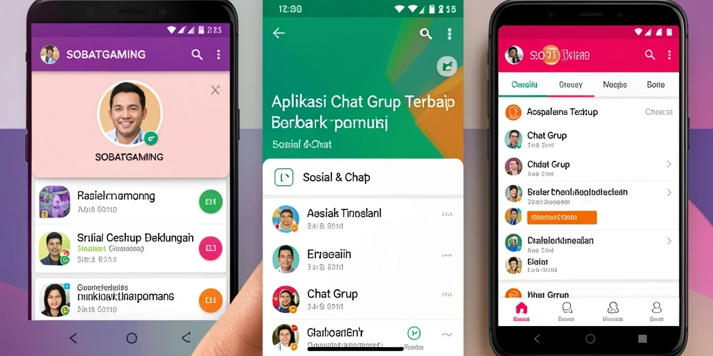 Antarmuka SOBATGAMING menampilkan berbagai fitur Chat Grup yang menarik.