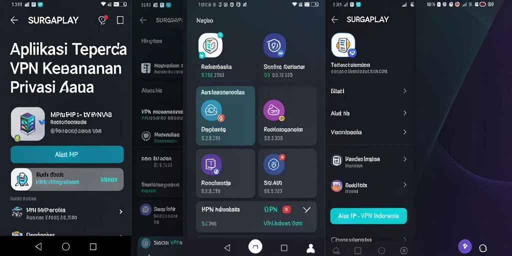 Antarmuka SURGAPLAY yang user-friendly dan intuitif.
